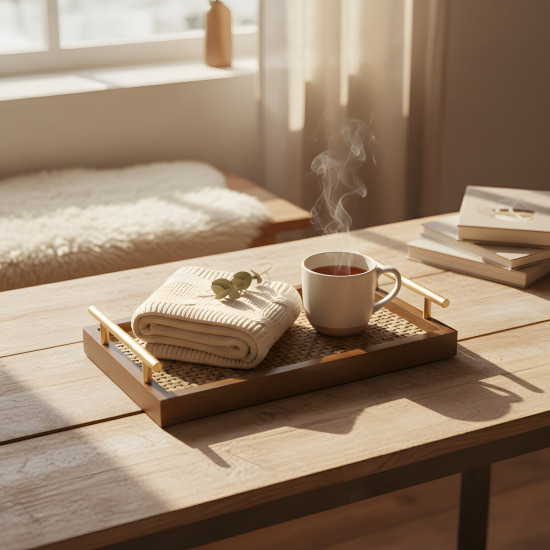 Wooden Tray Set 3 Pcs